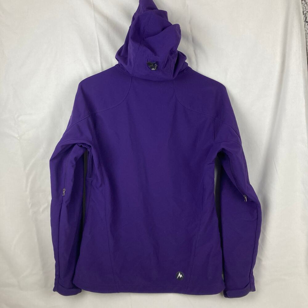 Marmot Jacket Womens S / P Purple Soft Shell Hooded Polartec Fleece Lined Vented - Picture 2 of 16
